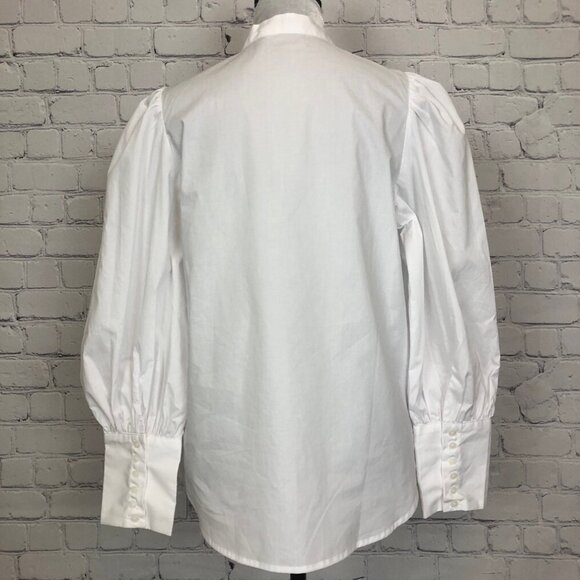NWT Hyacinth House White Buttondown Vail Blouse Size M 100% Cotton - Picture 3 of 9